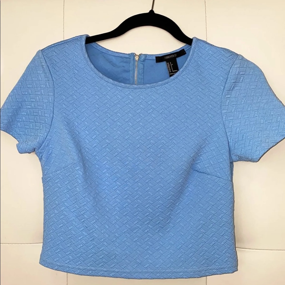 Blue Crop Top